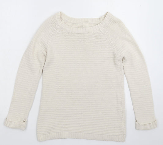 Wallis Womens White  Knit Pullover Jumper Size S