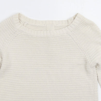Wallis Womens White  Knit Pullover Jumper Size S
