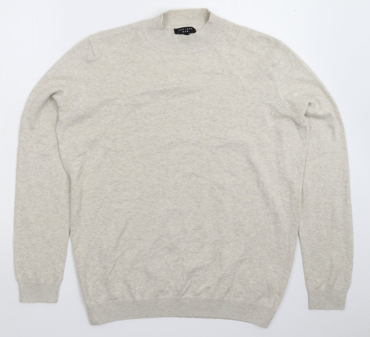 New Look Mens Grey  Knit Pullover Jumper Size L