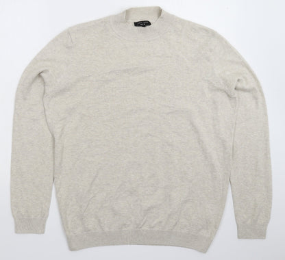 New Look Mens Grey  Knit Pullover Jumper Size L