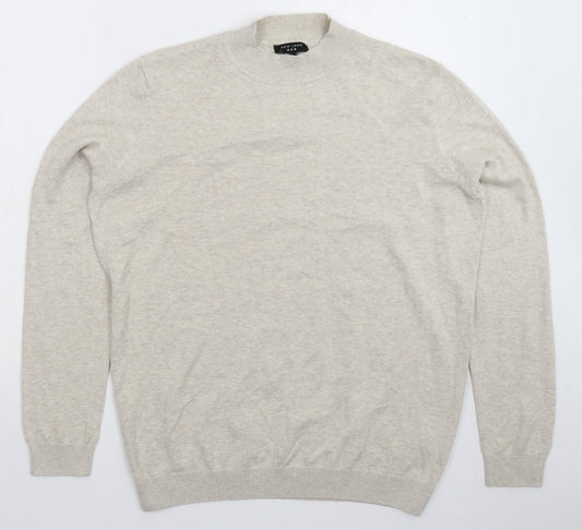 New Look Mens Grey  Knit Pullover Jumper Size L