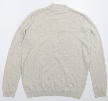 New Look Mens Grey  Knit Pullover Jumper Size L