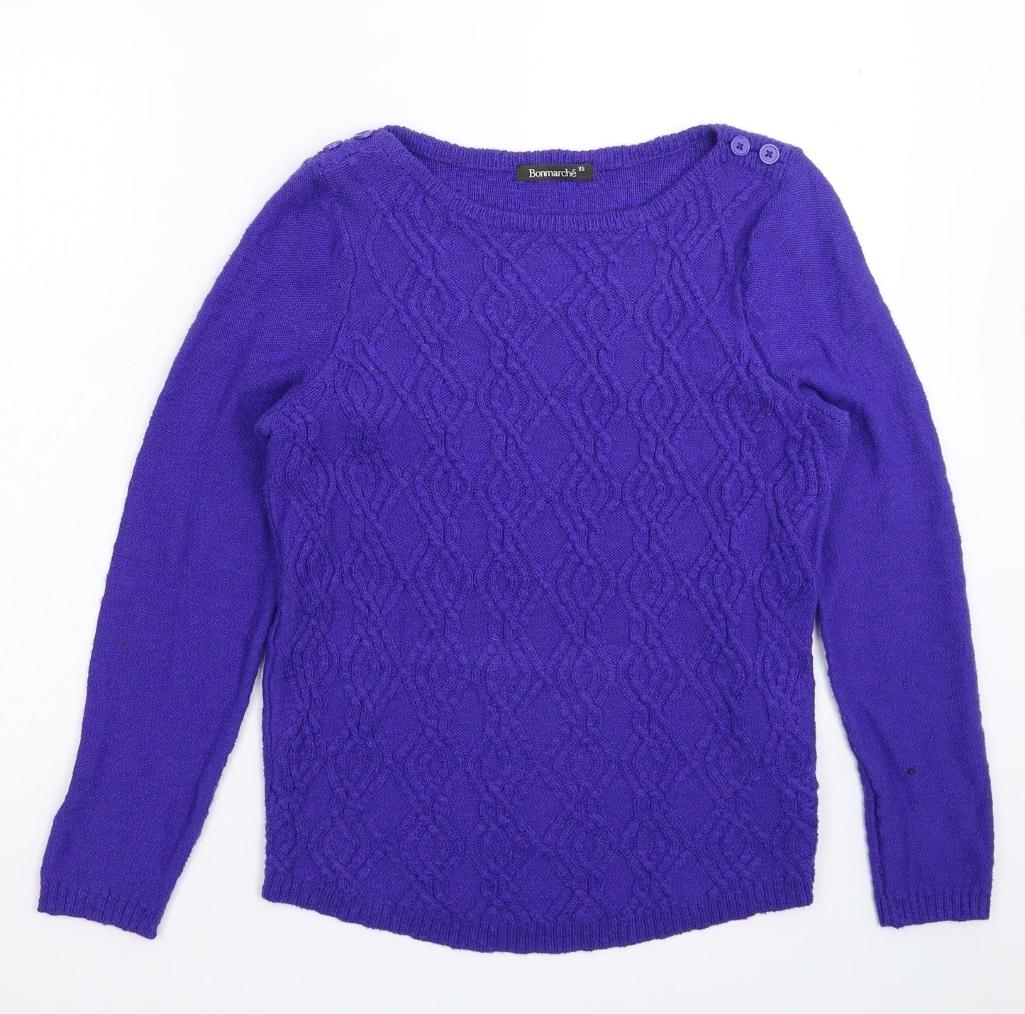 Womens UK Size XS Bonmarché Blue Pullover Jumper
