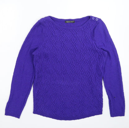 Womens UK Size XS Bonmarché Blue Pullover Jumper