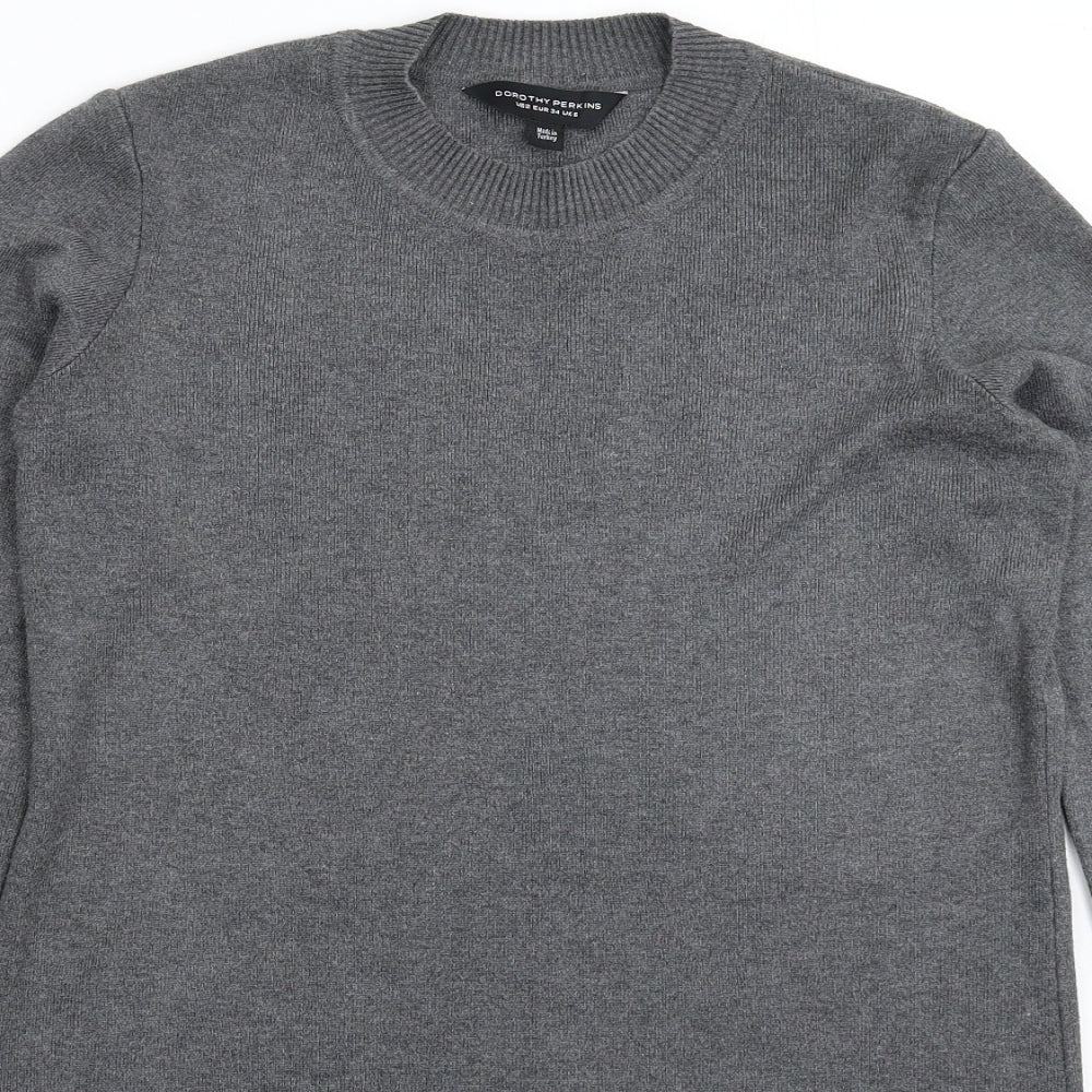 Womens UK Size 6 Dorothy Perkins Grey Pullover Jumper