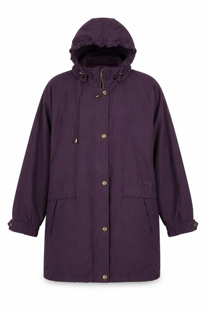 Womens UK Size 10 BHS Purple Parka Coat