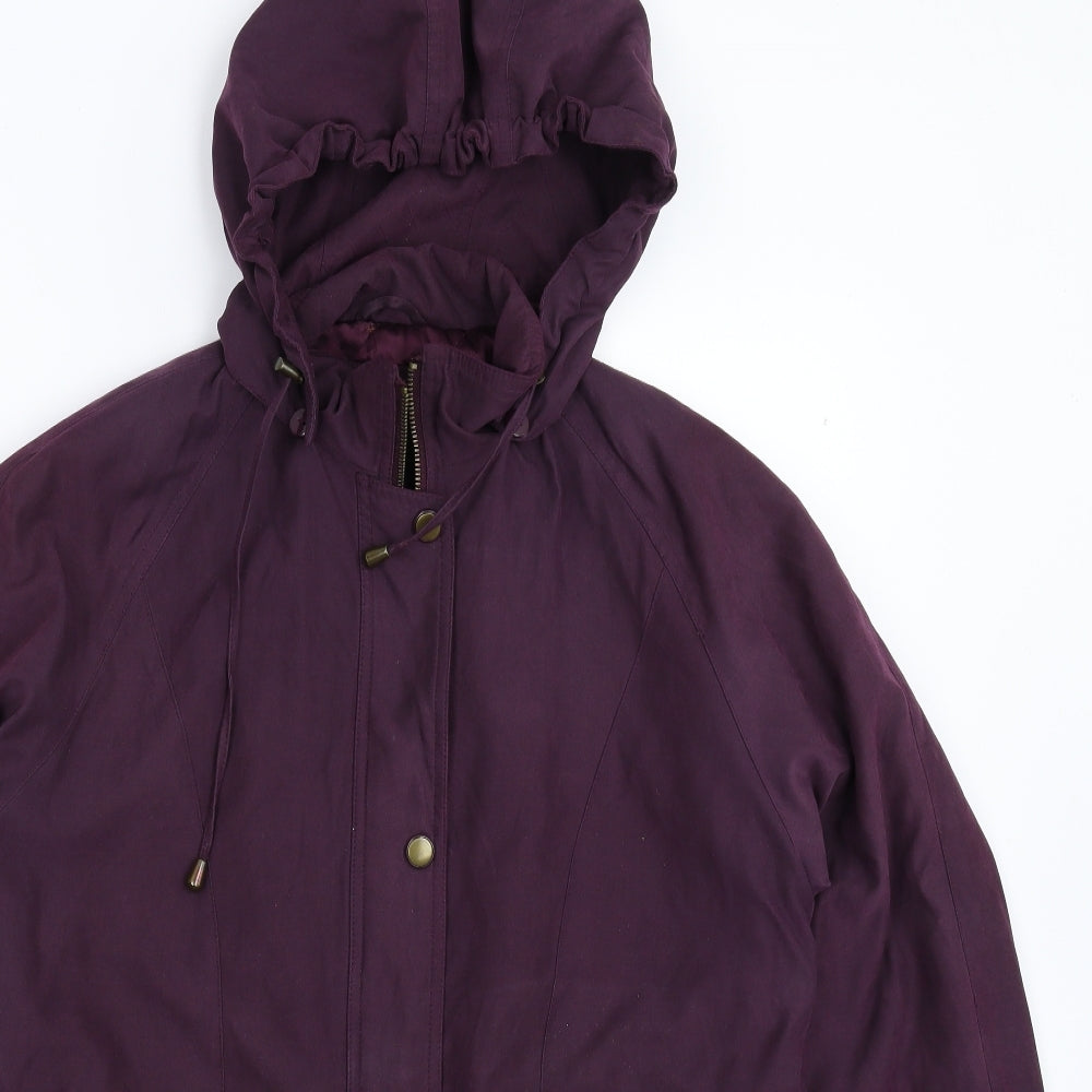 Womens UK Size 10 BHS Purple Parka Coat