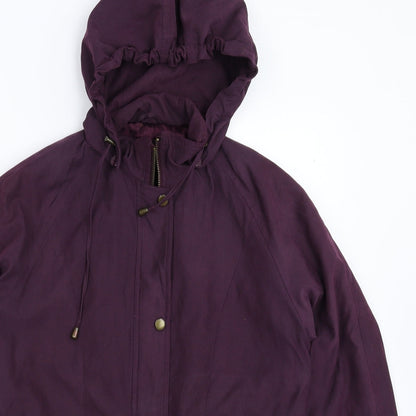 Womens UK Size 10 BHS Purple Parka Coat