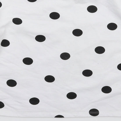Primark Girls White Polka Dot  Pullover Sweatshirt Size 10-11 Years