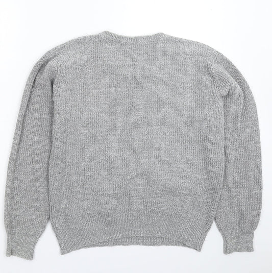 Spider Womens Grey  Knit Pullover Jumper Size XL