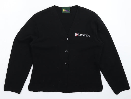 Balmoral Womens Black  Knit Cardigan Jumper Size M