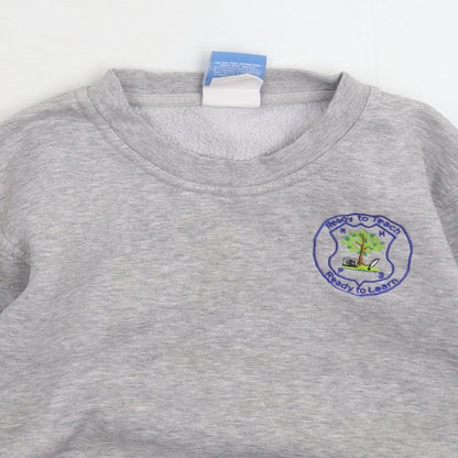 Uneek Boys Grey   Pullover Sweatshirt Size 7-8 Years