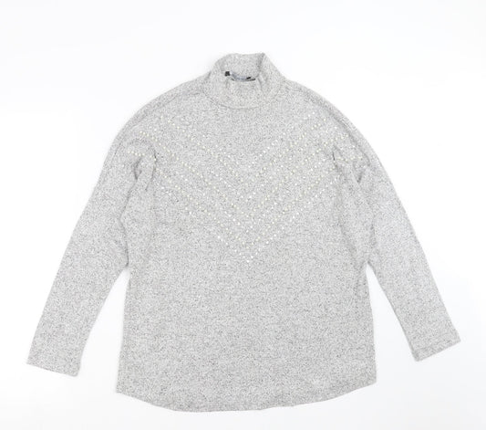 Womens UK Size S Select Grey Pullover Jumper