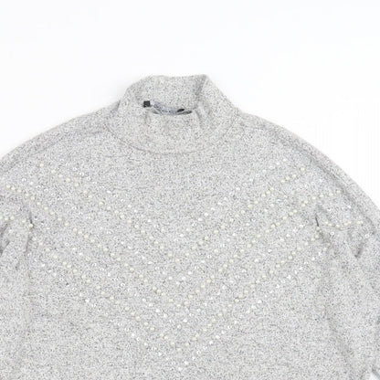 Womens UK Size S Select Grey Pullover Jumper