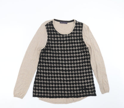 Womens UK Size 10 Marks and Spencer Beige Pullover Jumper