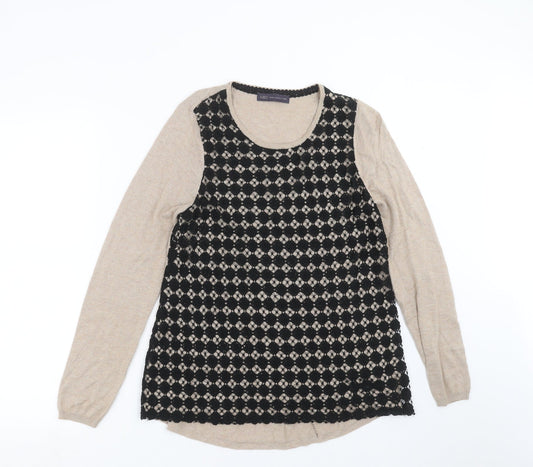 Womens UK Size 10 Marks and Spencer Beige Pullover Jumper