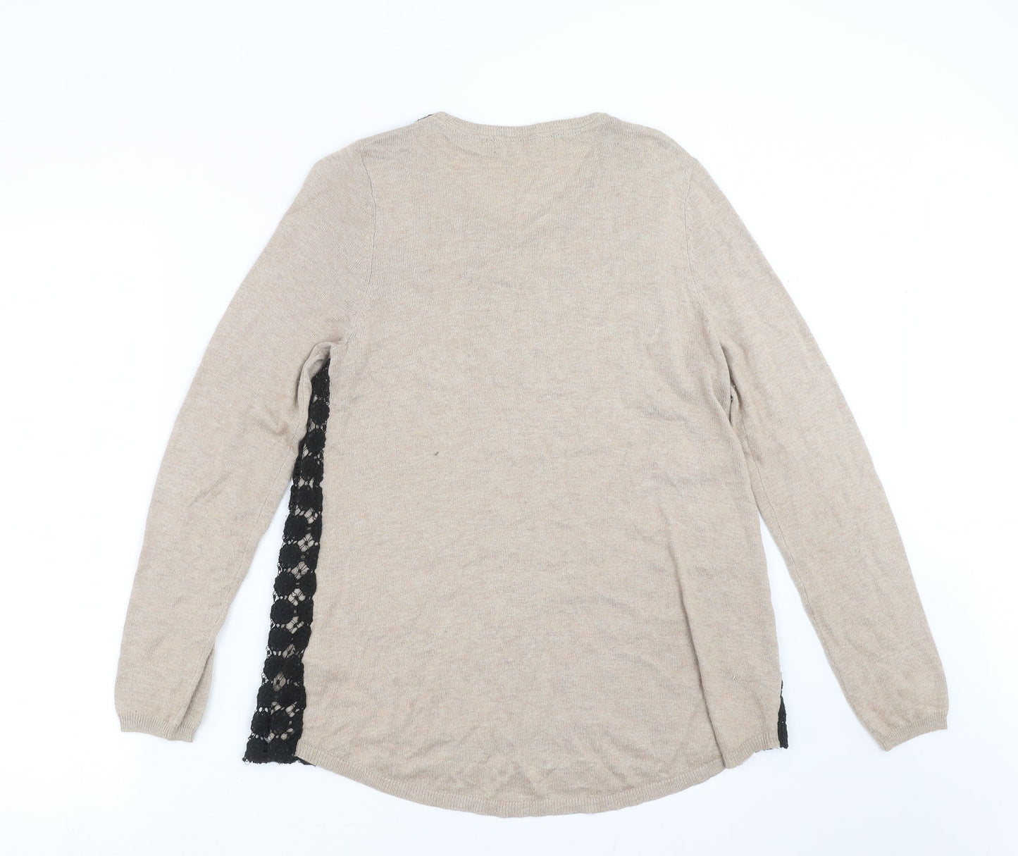 Womens UK Size 10 Marks and Spencer Beige Pullover Jumper