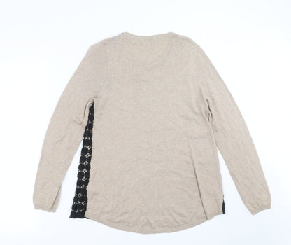 Womens UK Size 10 Marks and Spencer Beige Pullover Jumper