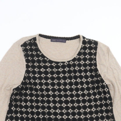 Womens UK Size 10 Marks and Spencer Beige Pullover Jumper