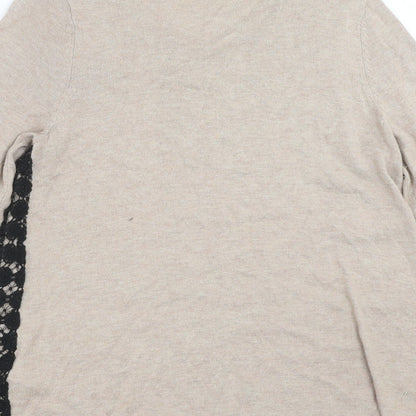 Womens UK Size 10 Marks and Spencer Beige Pullover Jumper