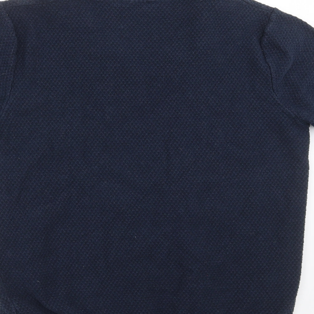 Easy Mens Blue Geometric   Polo Size L