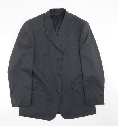 Mens UK Size 42 ZANTOS Regular Grey Suit Jacket