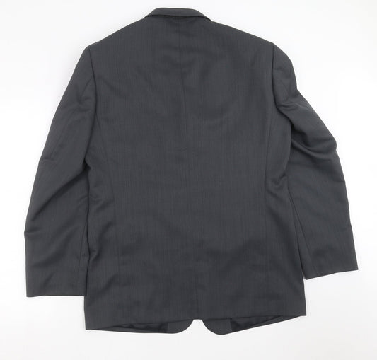Mens UK Size 42 ZANTOS Regular Grey Suit Jacket