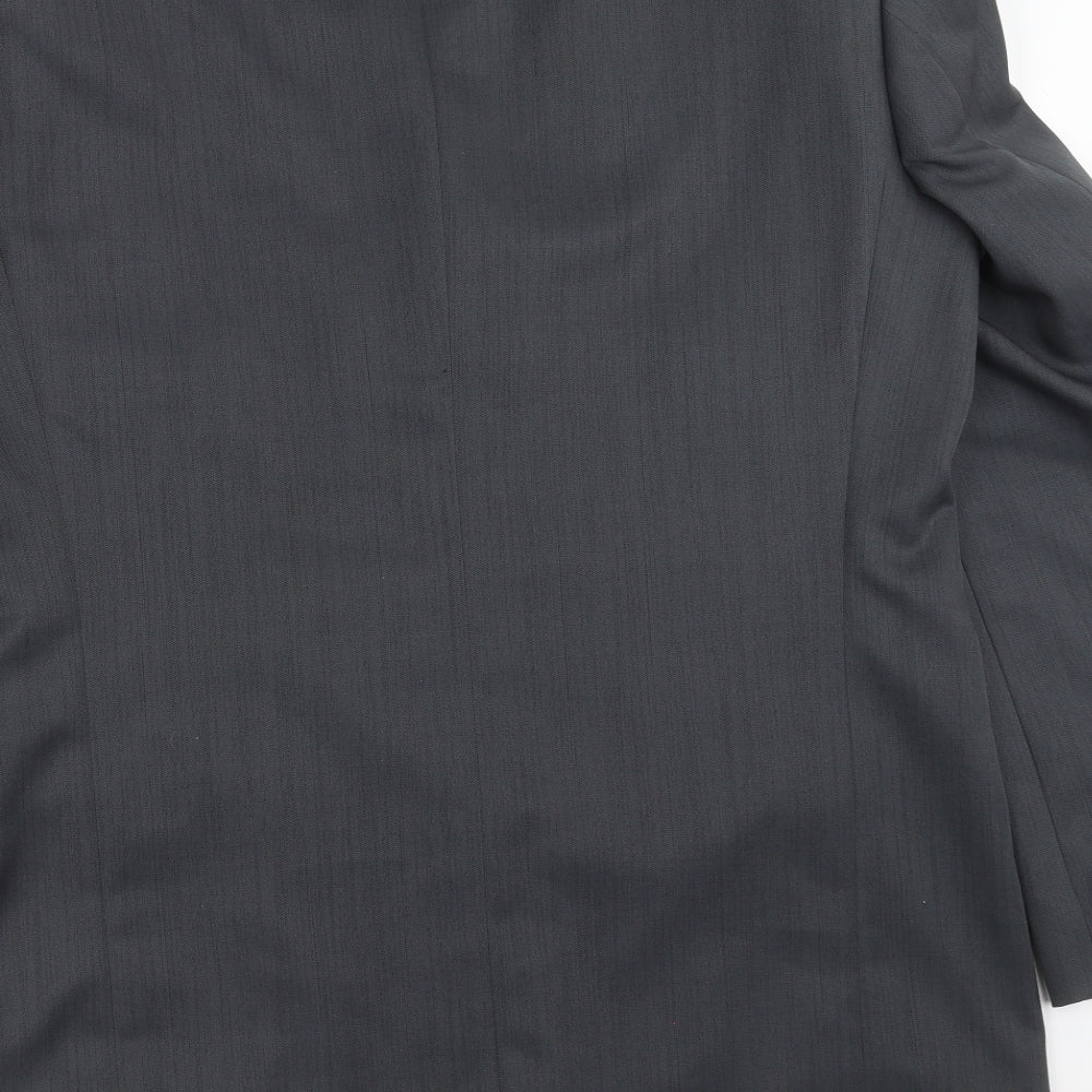 Mens UK Size 42 ZANTOS Regular Grey Suit Jacket