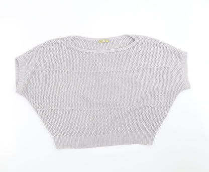 TU Womens Grey  Knit Pullover Jumper Size 12