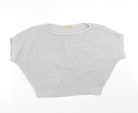 TU Womens Grey  Knit Pullover Jumper Size 12