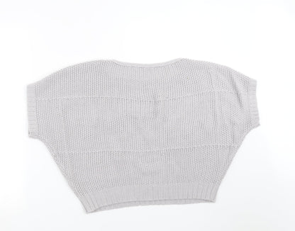 TU Womens Grey  Knit Pullover Jumper Size 12