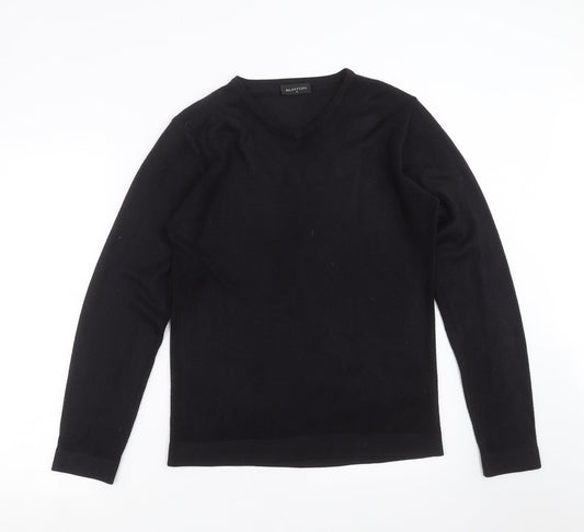 Burton Menswear Mens Black  Knit Pullover Jumper Size S