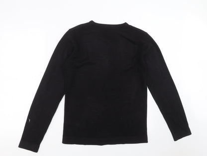 Burton Menswear Mens Black  Knit Pullover Jumper Size S