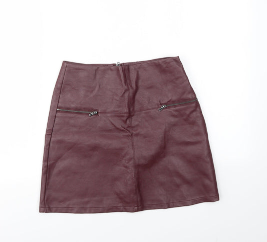 Primark Womens Purple   A-Line Skirt Size 8