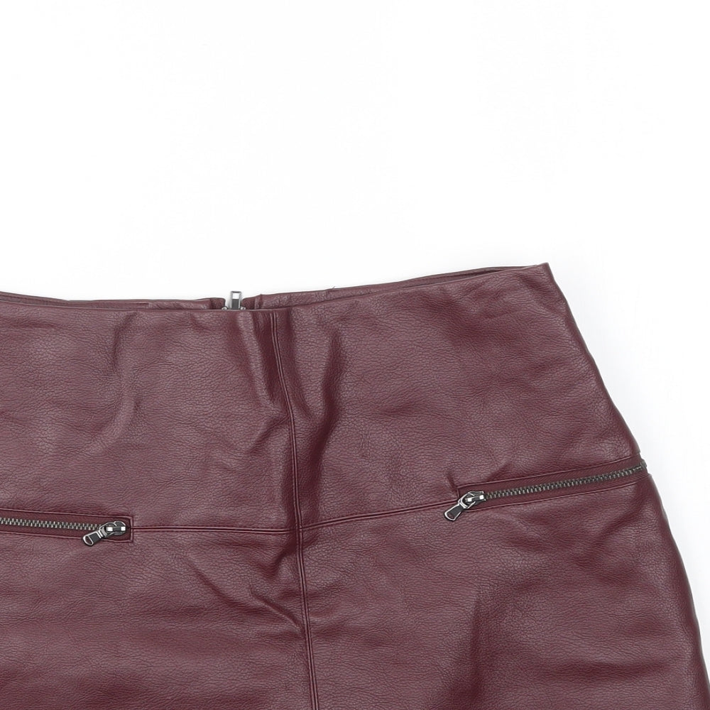 Primark Womens Purple   A-Line Skirt Size 8