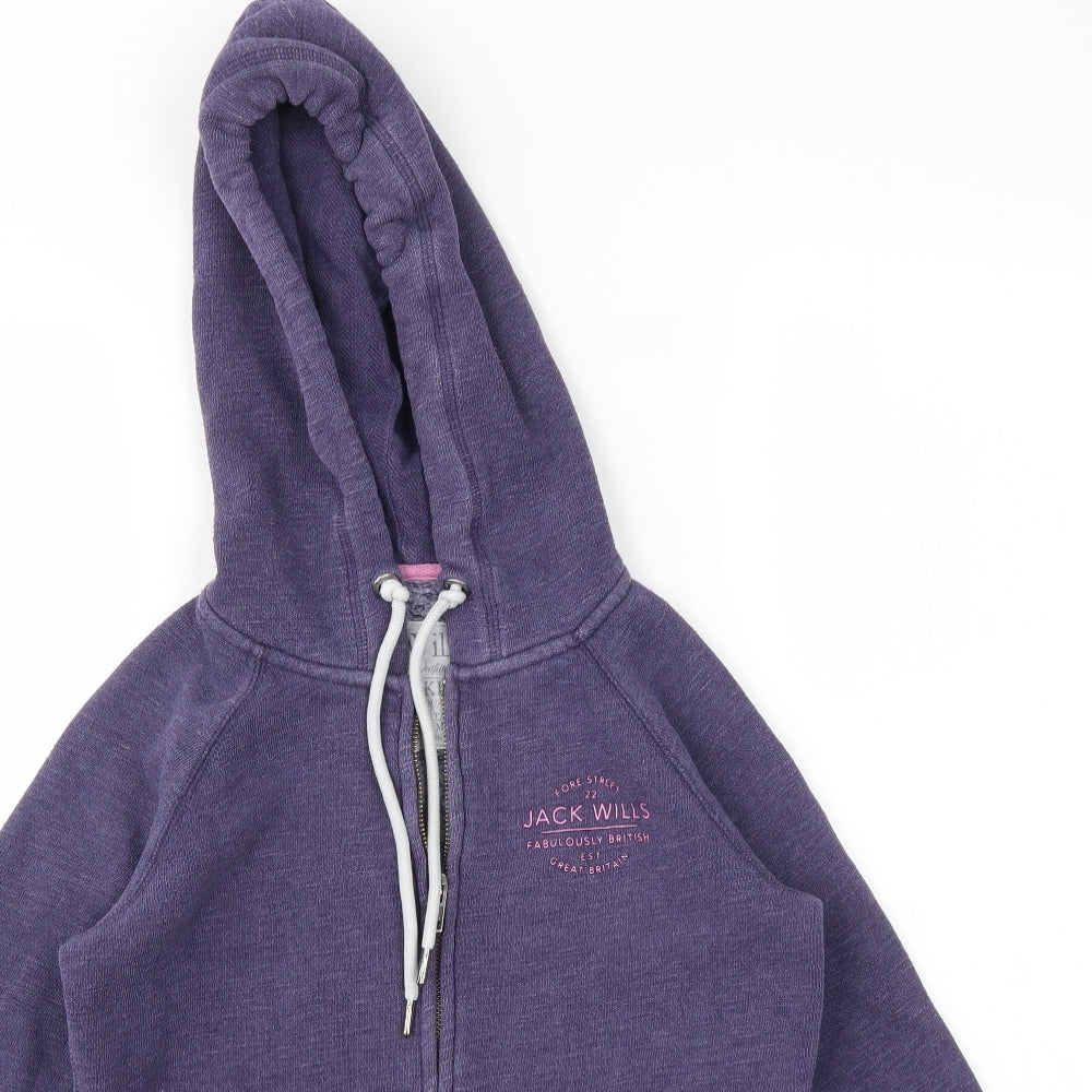 Jack Wills Womens Purple   Full Zip Jumper Size 6