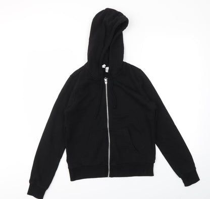 Womens UK Size S H&M Black Full Zip Jumper