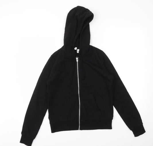 Womens UK Size S H&M Black Full Zip Jumper