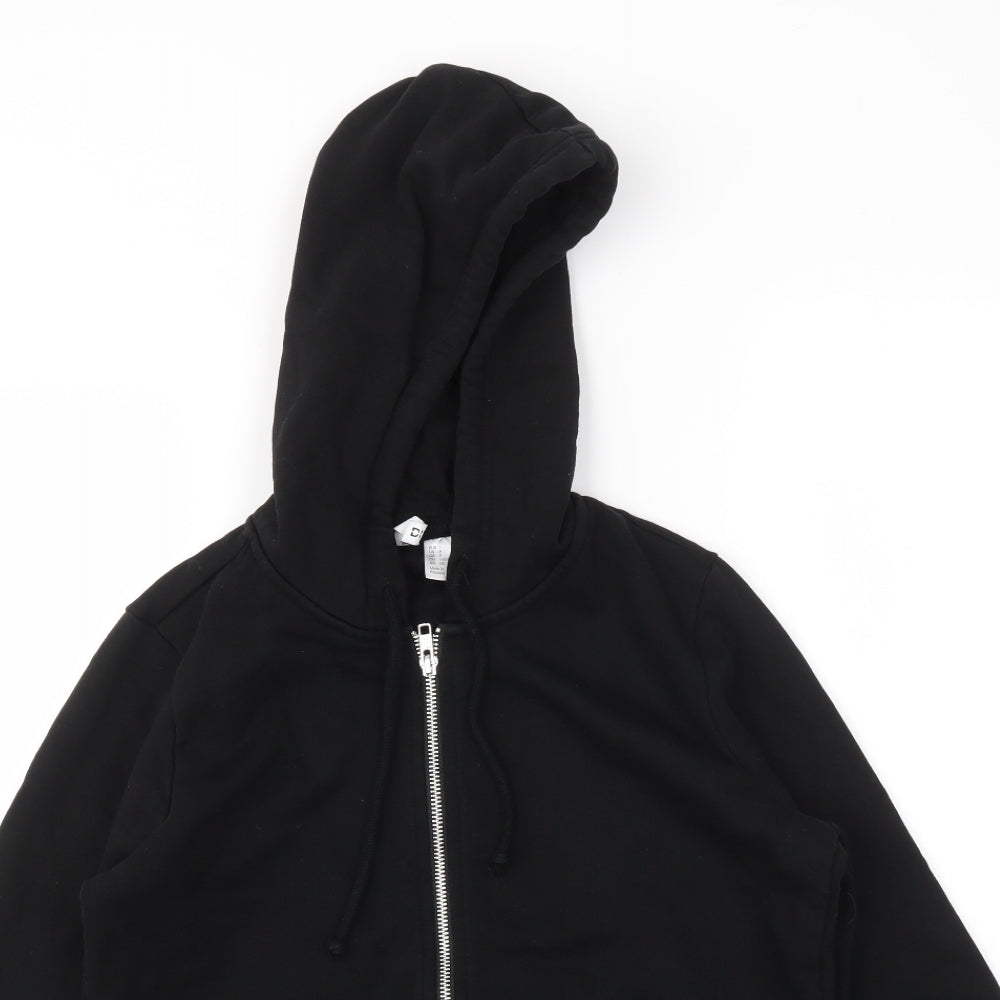 Womens UK Size S H&M Black Full Zip Jumper