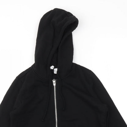 Womens UK Size S H&M Black Full Zip Jumper