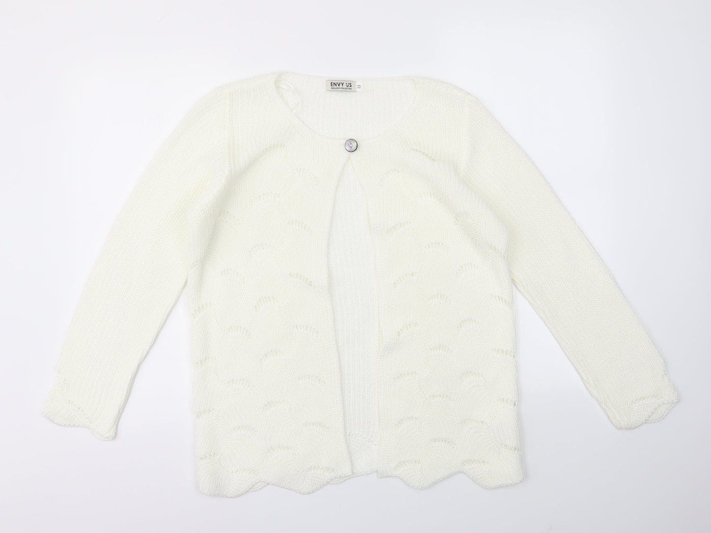 Womens UK Size M ENVY US Ivory Cardigan Jumper