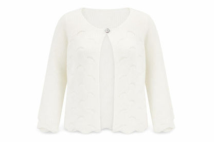 Womens UK Size M ENVY US Ivory Cardigan Jumper