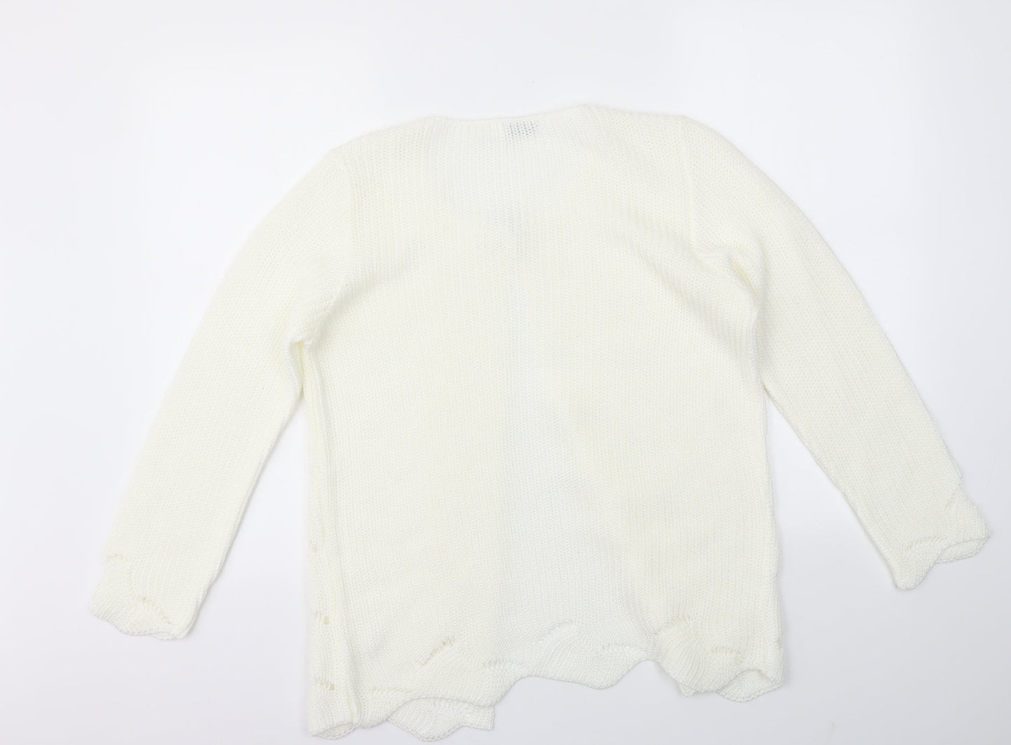 Womens UK Size M ENVY US Ivory Cardigan Jumper