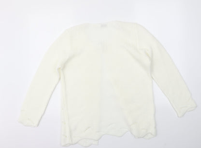 Womens UK Size M ENVY US Ivory Cardigan Jumper