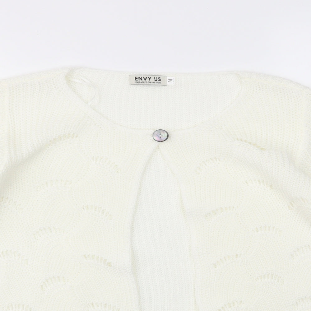 Womens UK Size M ENVY US Ivory Cardigan Jumper