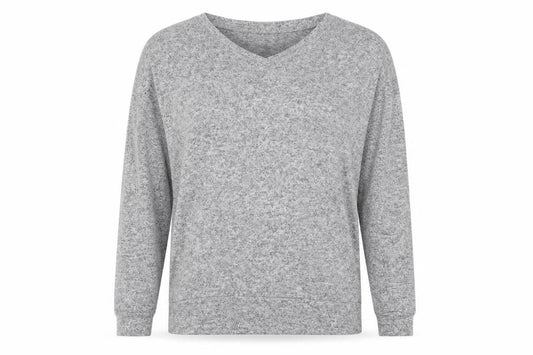 Front view of Matalan women’s grey jumper, size UK 10