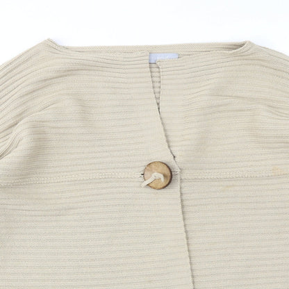 MODERN SOUR Womens Beige Houndstooth  Cardigan Jumper Size S