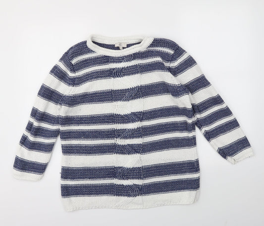 CC Womens Multicoloured Striped  Pullover Jumper Size L