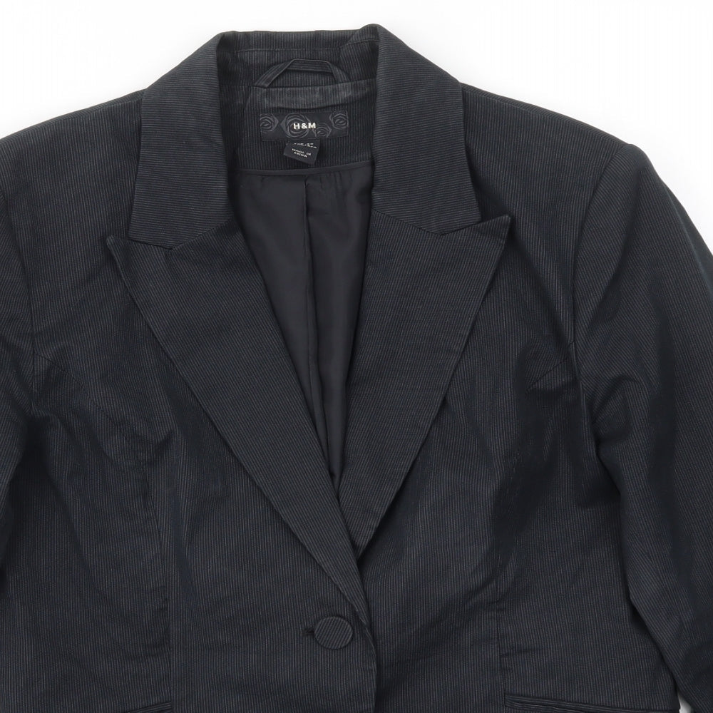 H&M Womens Blue   Jacket Blazer Size 10