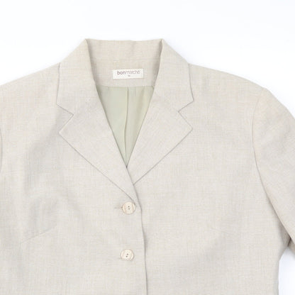 Bonmarché Womens Beige   Jacket Blazer Size 16